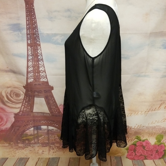 Umgee see through Black Sleeveless top - Picture 4 of 8